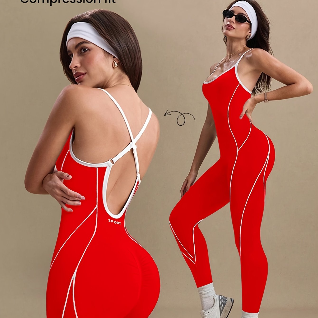 Macacão Fitness Seamless Color Block – Modelagem Única, Alças Cruzadas e Costas Abertas (Sem Bojo)