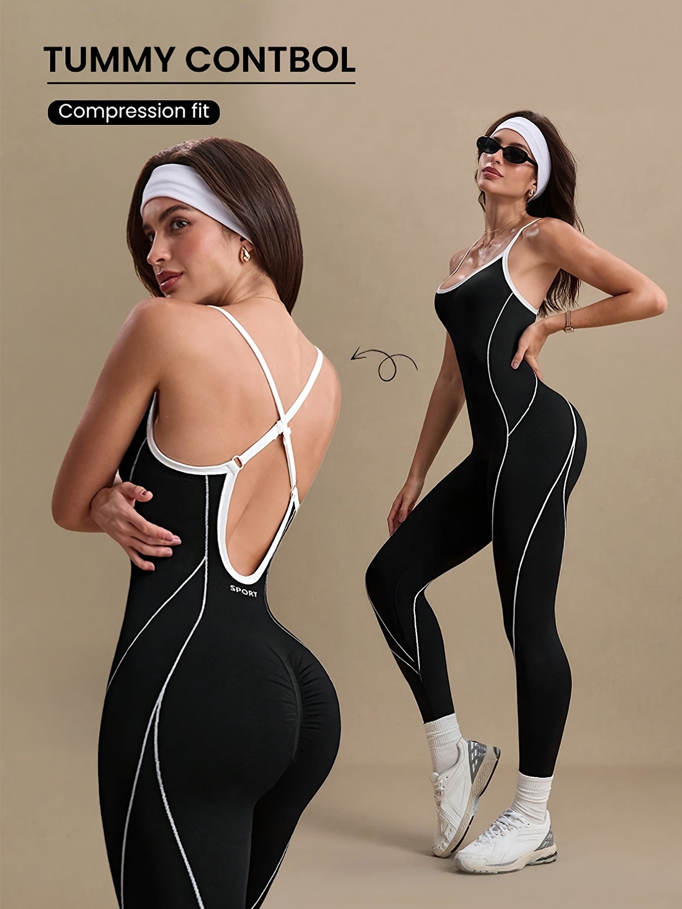Macacão Fitness Seamless Color Block – Modelagem Única, Alças Cruzadas e Costas Abertas (Sem Bojo)