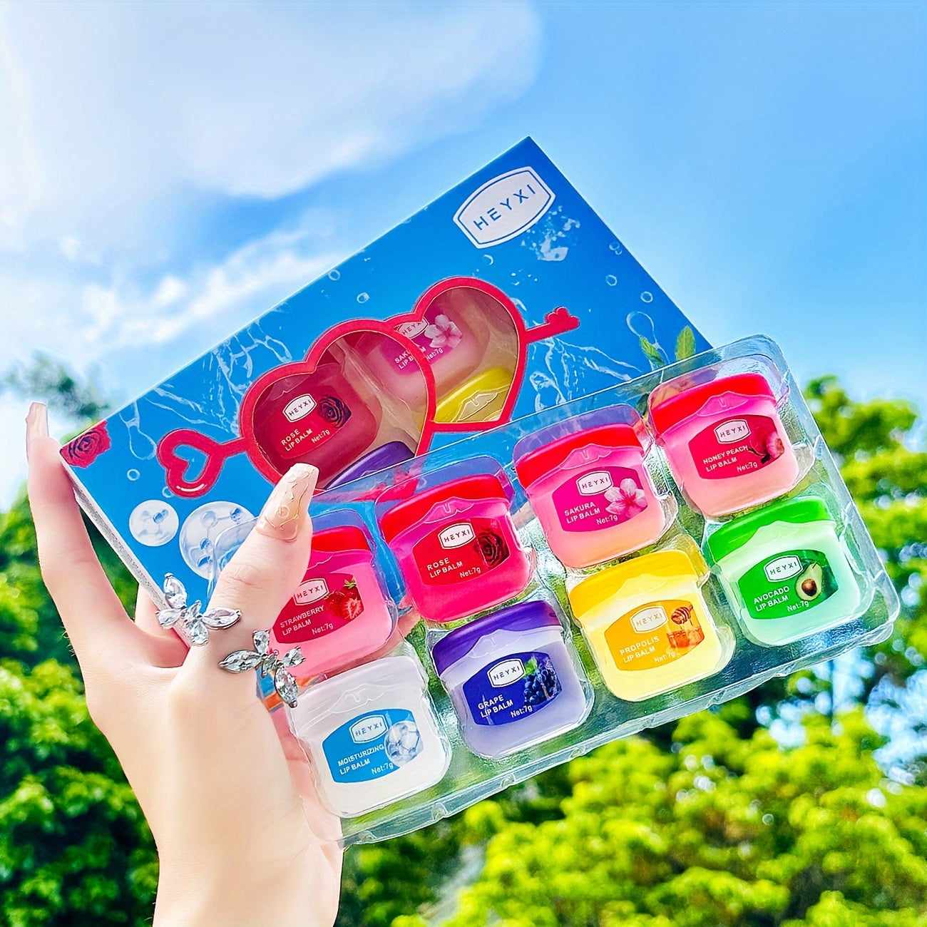 Kit 8 Hidratantes Labiais – Bálsamos Ultra Hidratantes e Máscara Anti-Ressecamento para Lábios Macios, Presentinho Perfeito o Ano Todo