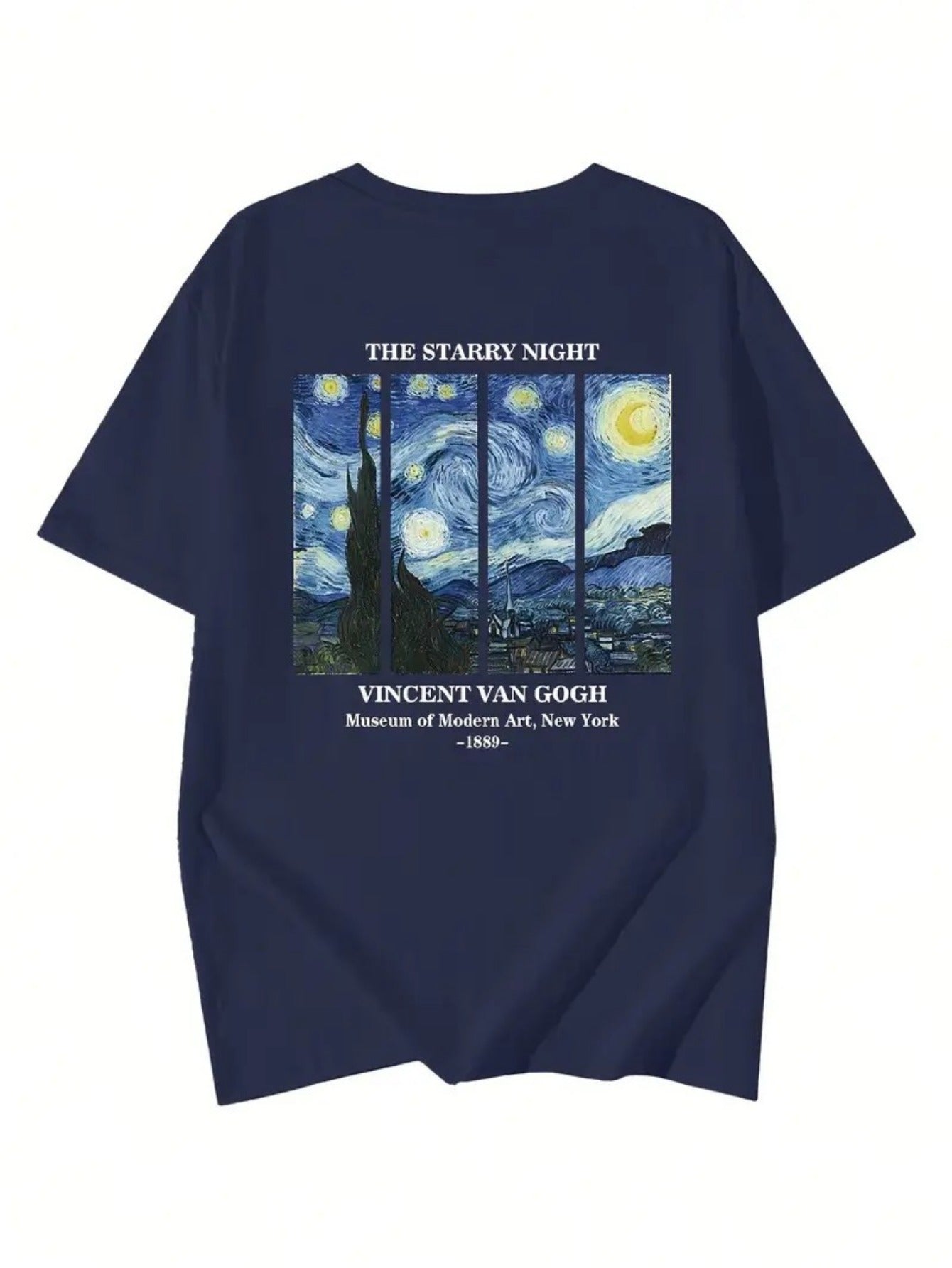 Camiseta Feminina Estampa Van Gogh nas Costas – Estilo Casual, Moderna e Atemporal