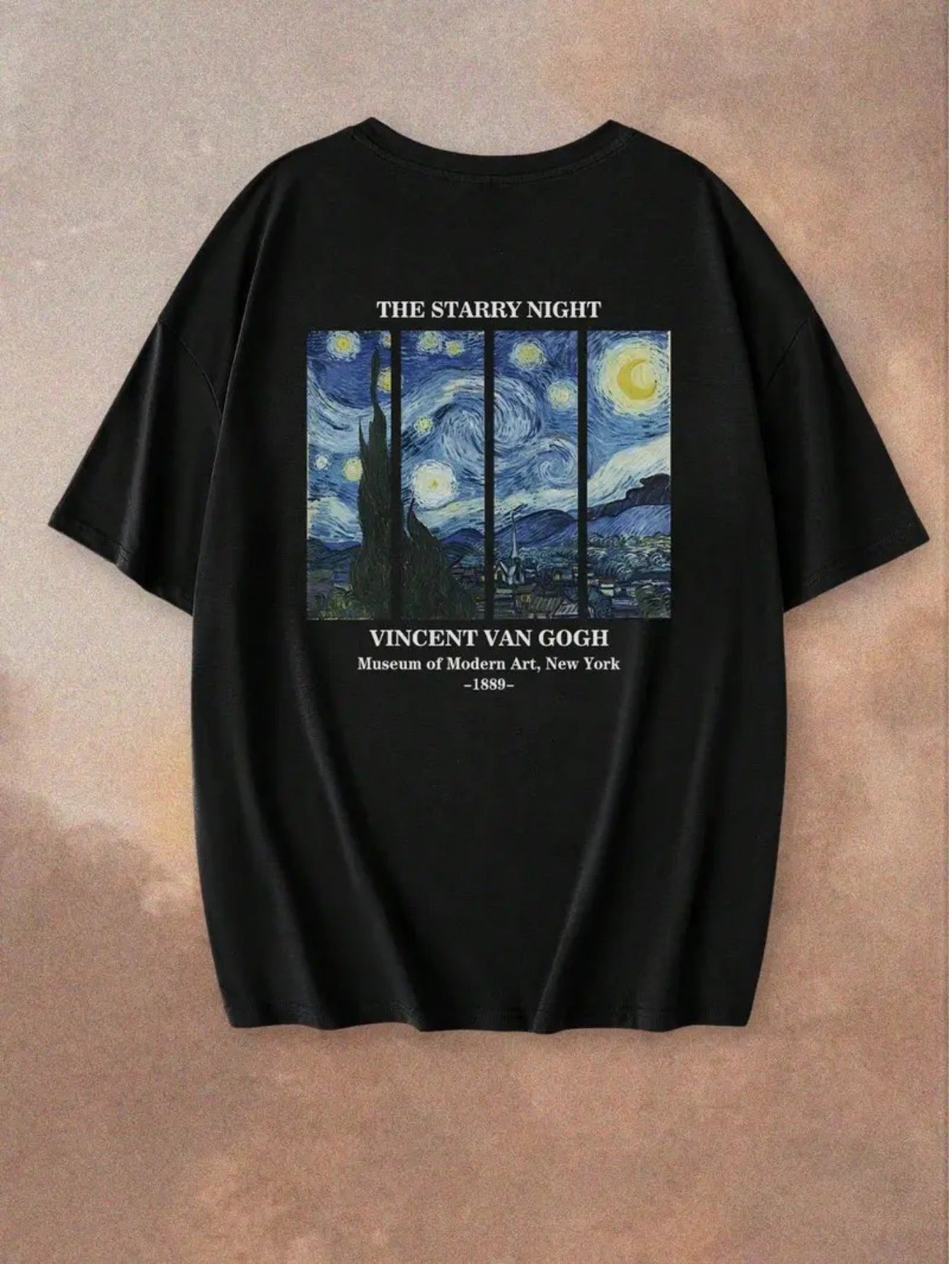 Camiseta Feminina Estampa Van Gogh nas Costas – Estilo Casual, Moderna e Atemporal