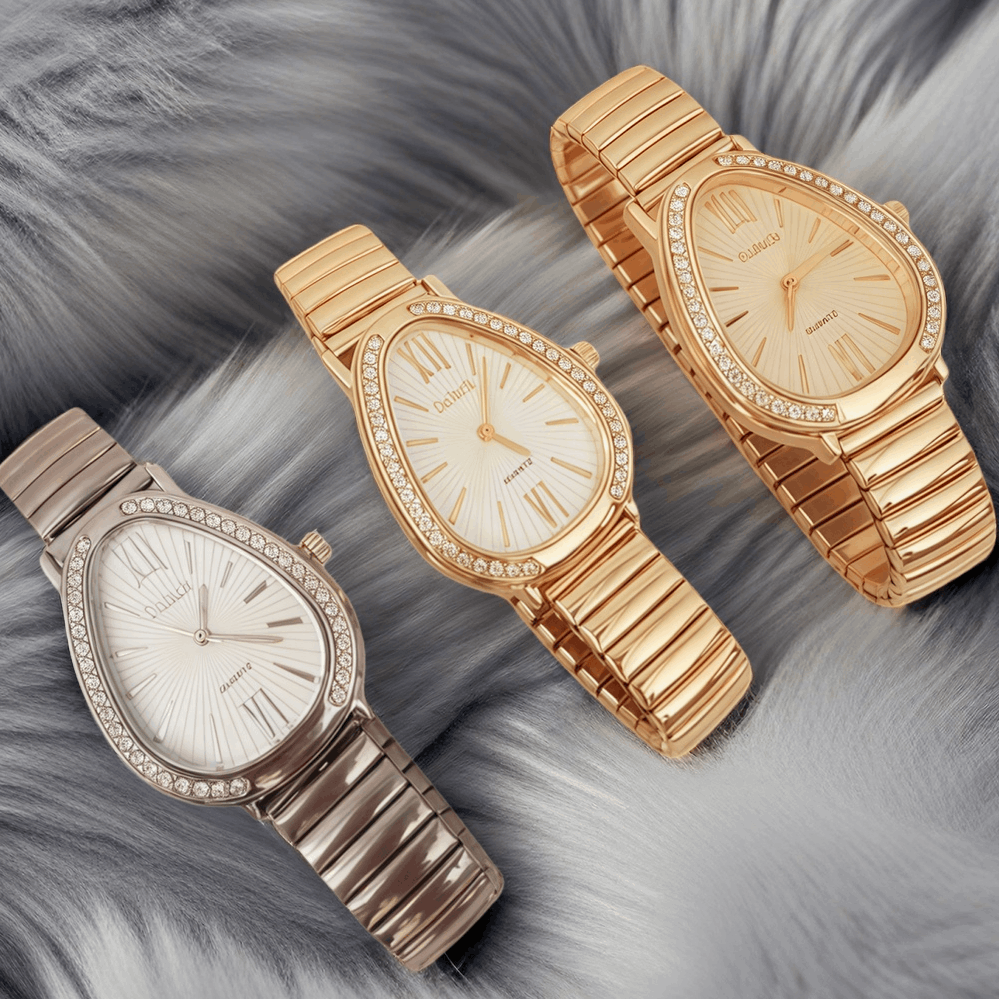 Relógio Feminino Cobra – Design Sofisticado com Pulseira Elástica