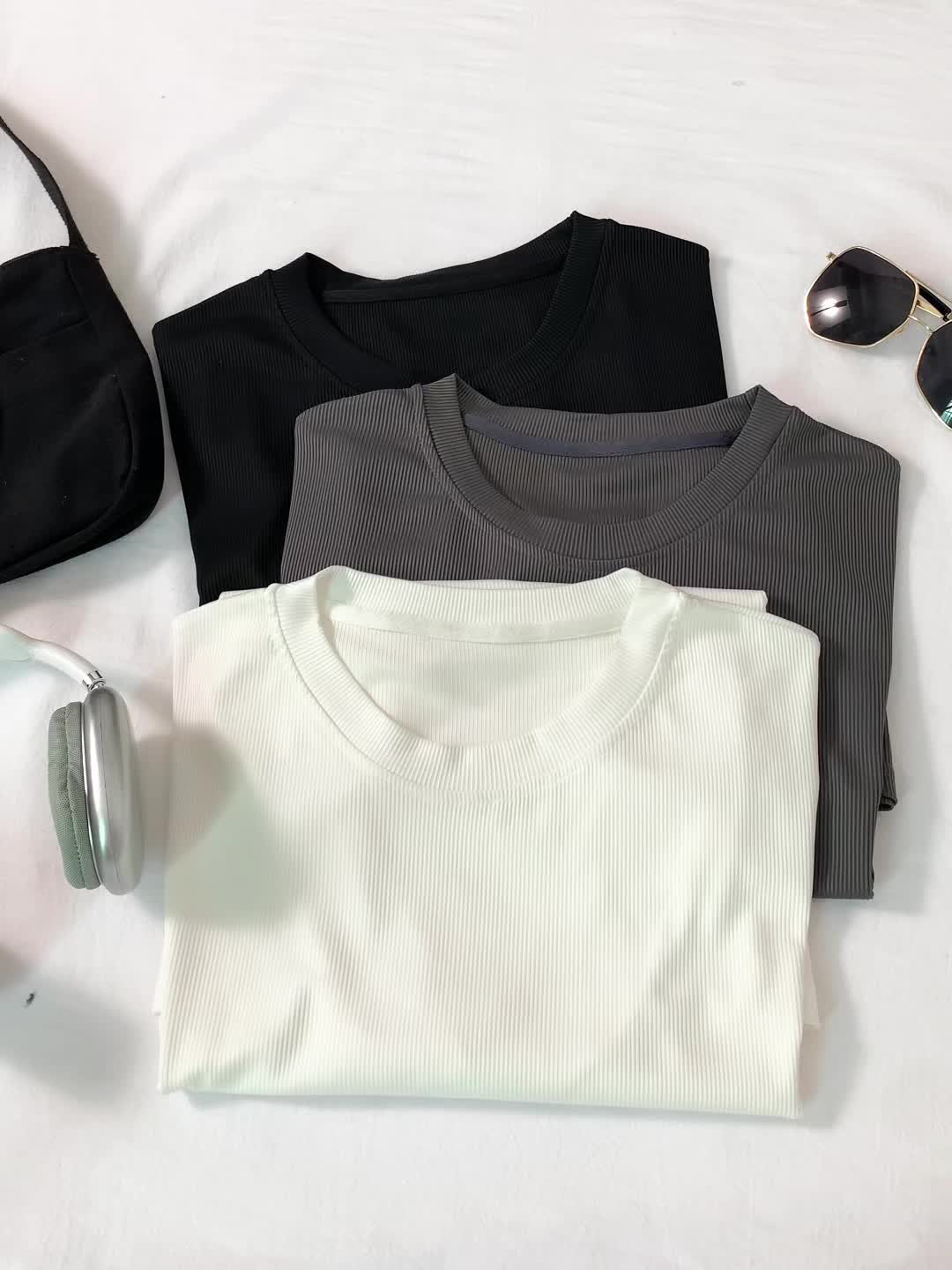 Kit 3 Camisetas Camisas Masculina Canelada Americana Blusa Americana Masculina Camisa Slim Americana Justa Ao Corpo