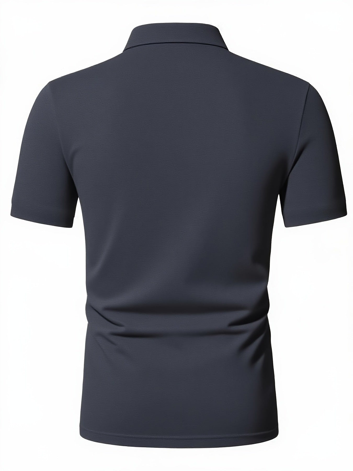 Camiseta Masculina com Meio Zíper – Preta, Leve, Elegante, Perfeita para Verão e Ocasiões Casuais