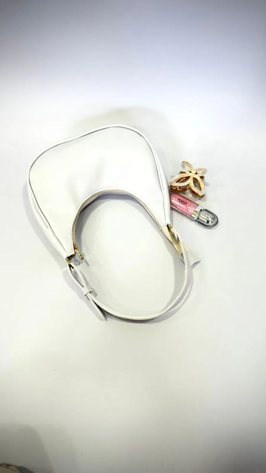 Bolsa Feminina Baguete Meia-Lua com Zíper – Estilosa e Moderna