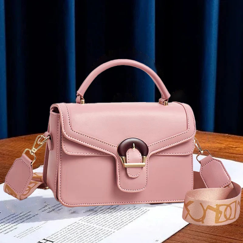 Bolsa Feminina Transversal em Couro Legítimo – Alta Qualidade e Grande Capacidade
