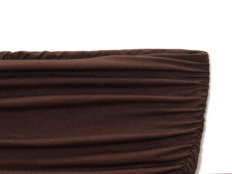 Vestido Tomara Que Caia Elegante 2025 – Modelagem Slim, Detalhes Plissados, Estilo Moderno para Festas