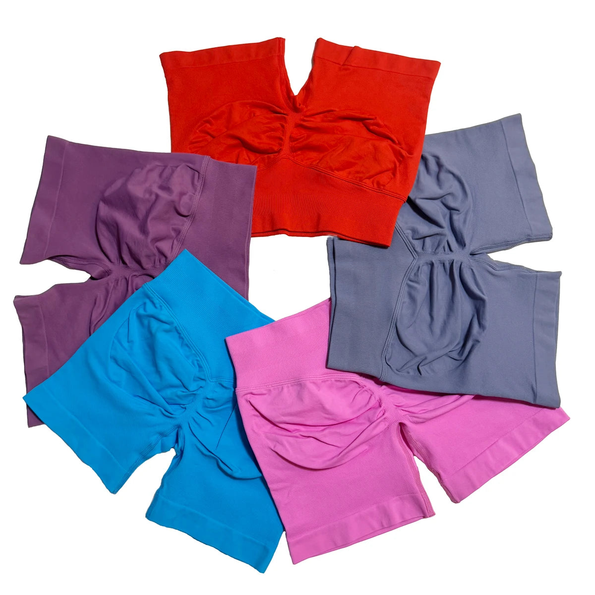 Shorts feminino academia liso Bermudinha malhar cintura Alta