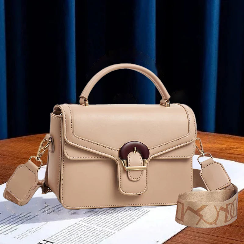 Bolsa Feminina Transversal em Couro Legítimo – Alta Qualidade e Grande Capacidade