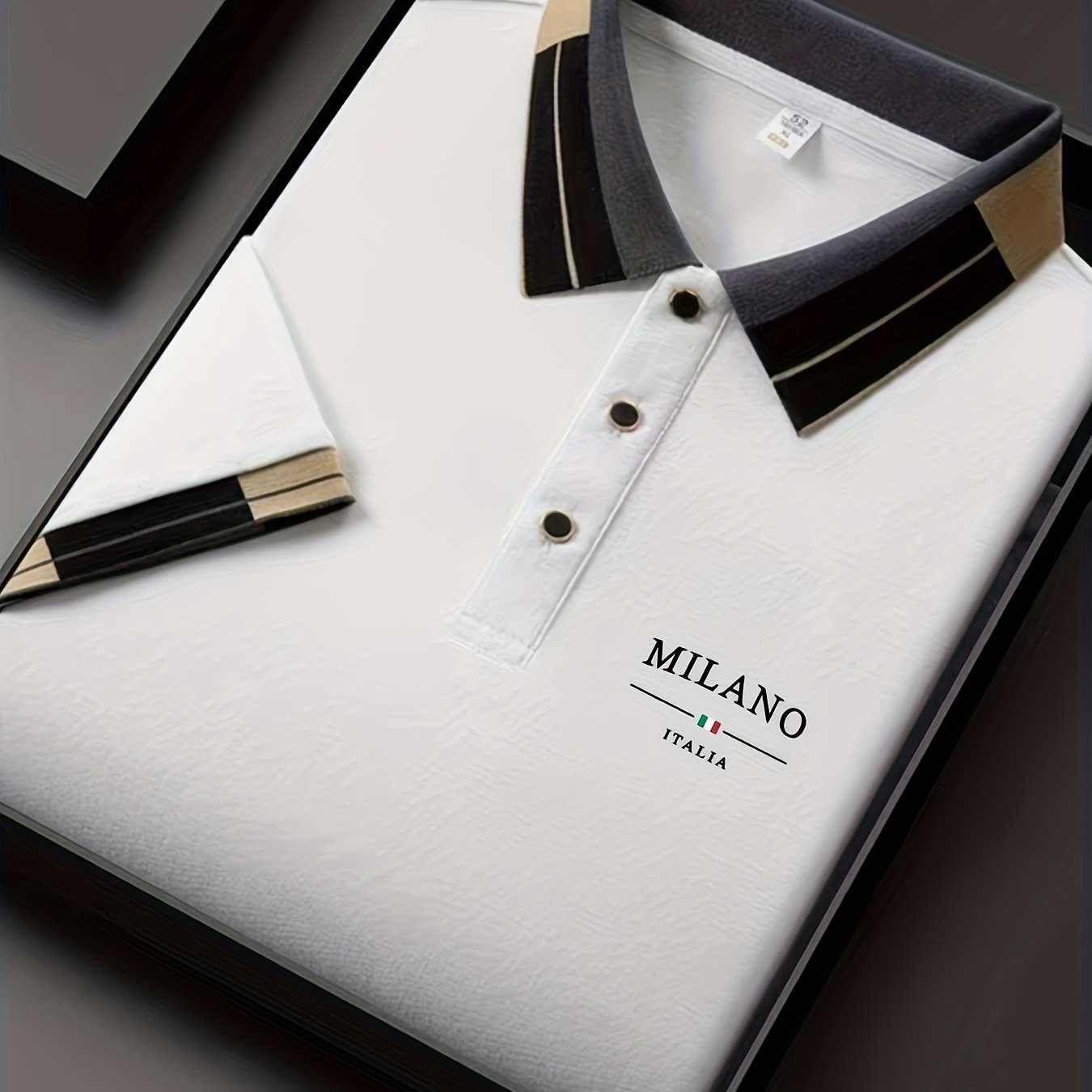 Polo Masculina Leve com Estampa "Milano Italia" – Confortável, Respirável, Ideal para Verão e Dia a Dia