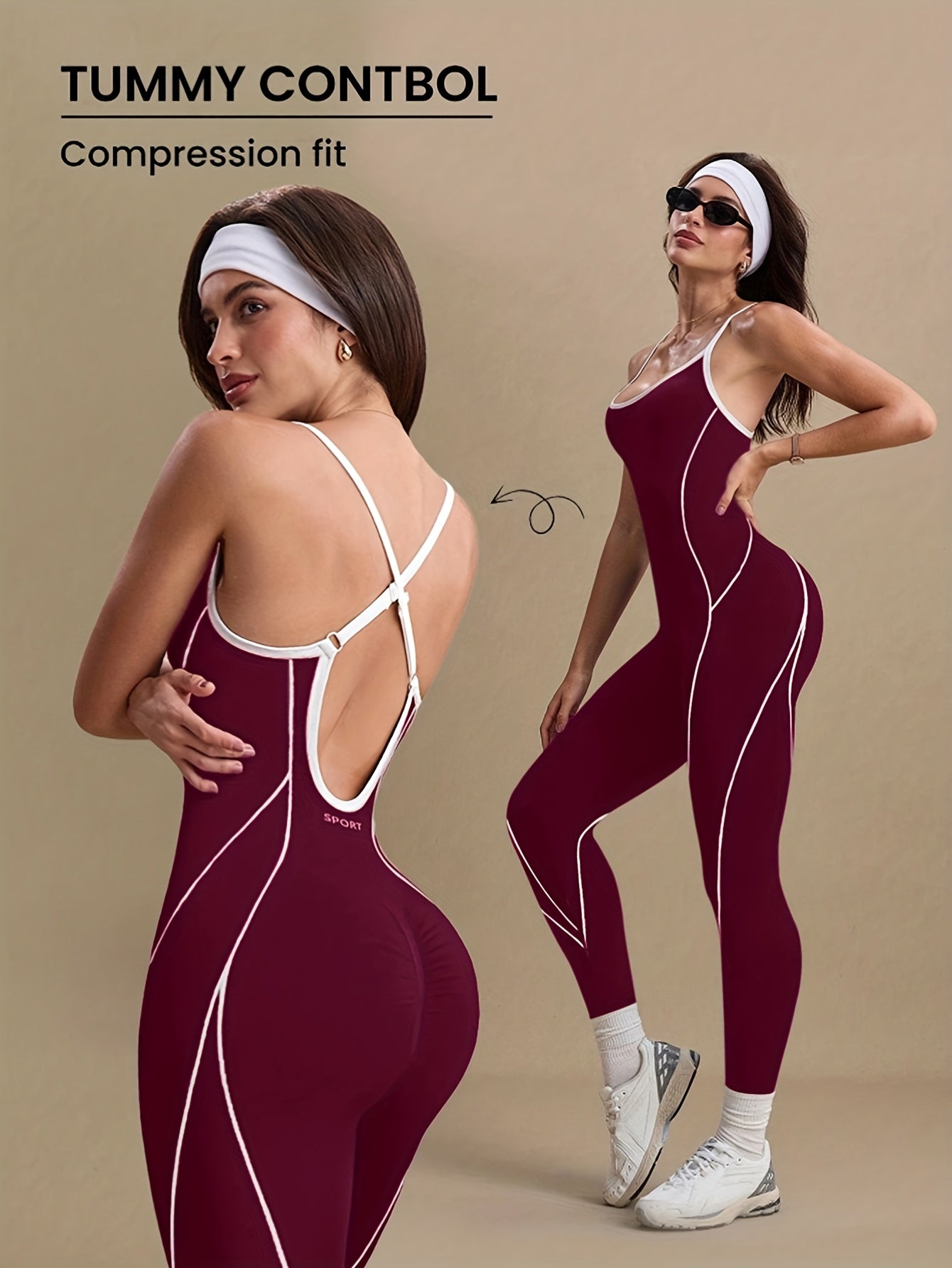 Macacão Fitness Seamless Color Block – Modelagem Única, Alças Cruzadas e Costas Abertas (Sem Bojo)