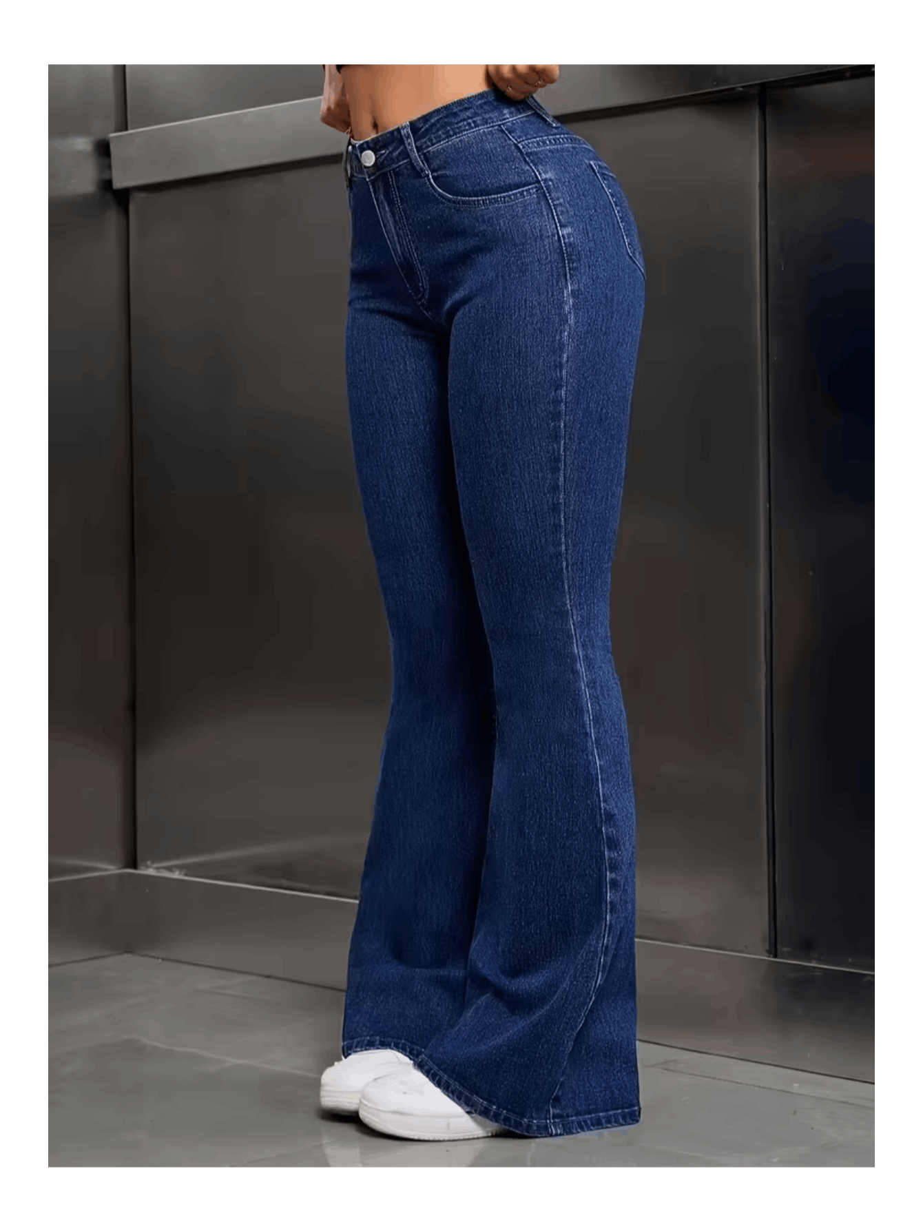 Jeans Flare Feminino Cintura Alta Premium – Stretch, Confortável e Estilo Gringa