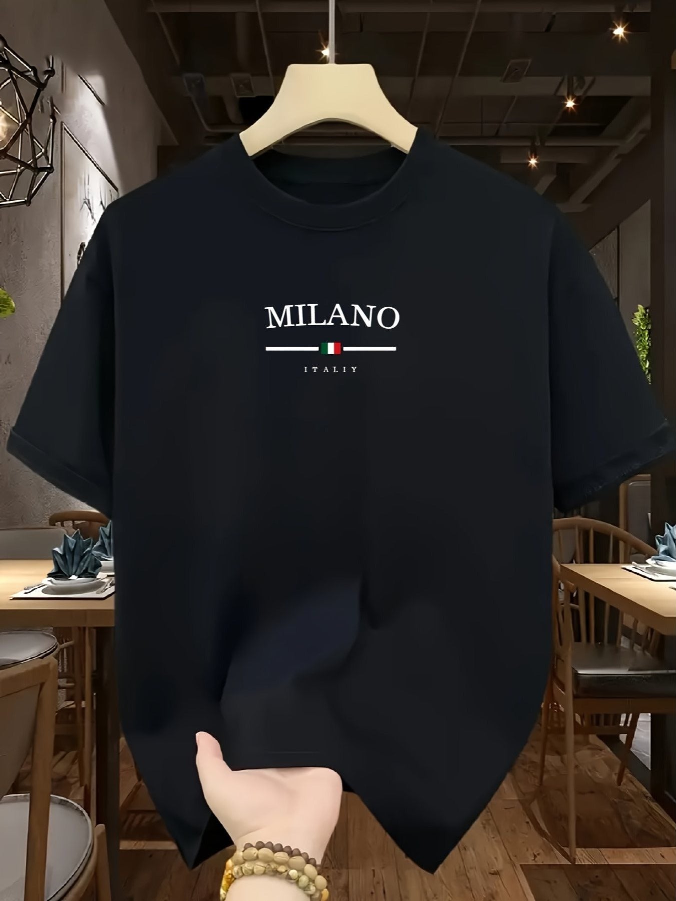 Camiseta Masculina 100% Algodão – Modelo Milano Minimalista, Gola Redonda, Respirável para o Verão e Uso Diário, Conforto Premium e Estilo Casual
