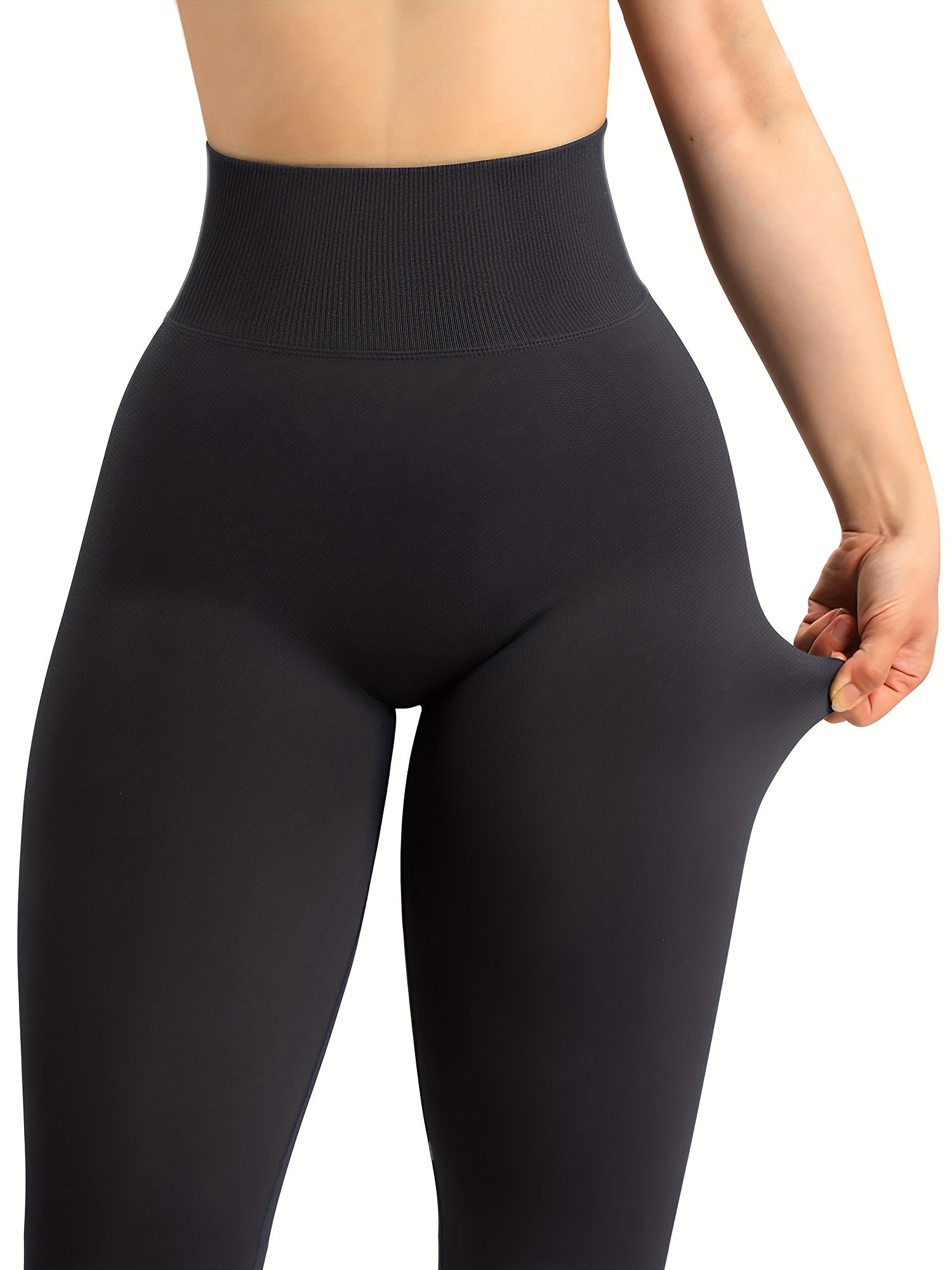 Legging Feminina Cintura Alta Sem Costura – Poliamida, Elastano, Alta Elasticidade e Conforto Para Treino
