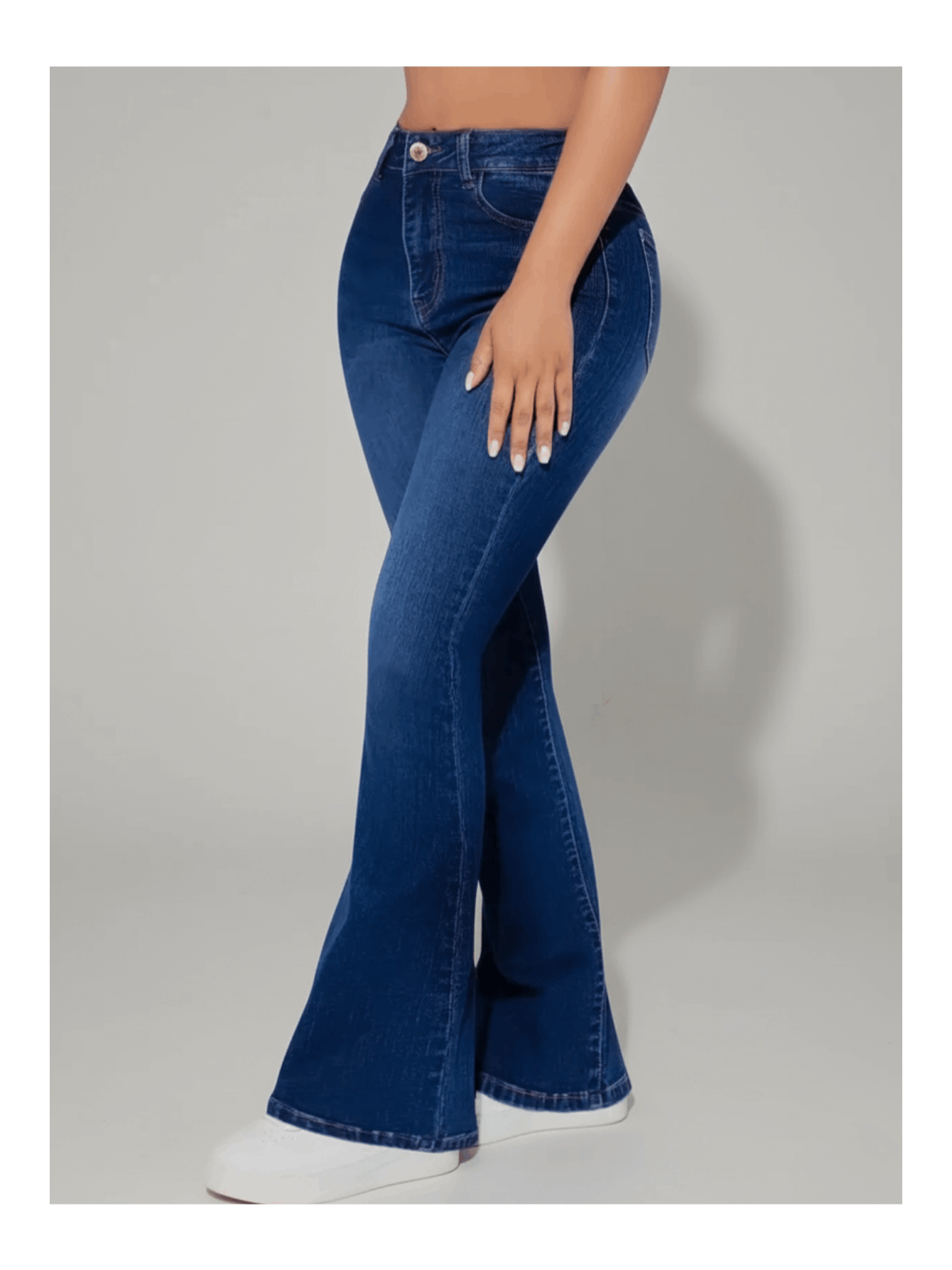 Jeans Flare Feminino Cintura Alta Premium – Stretch, Confortável e Estilo Gringa