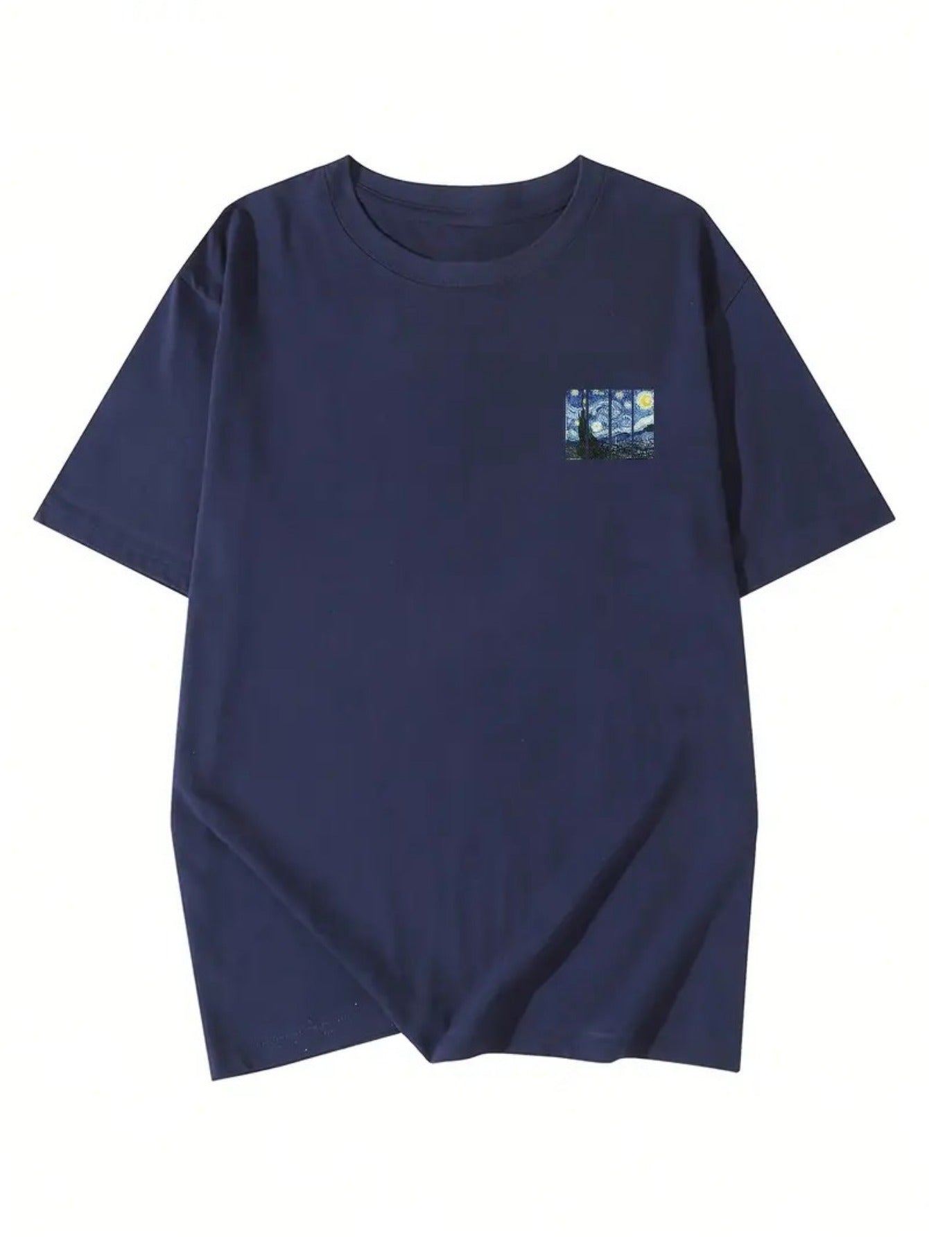 Camiseta Feminina Estampa Van Gogh nas Costas – Estilo Casual, Moderna e Atemporal